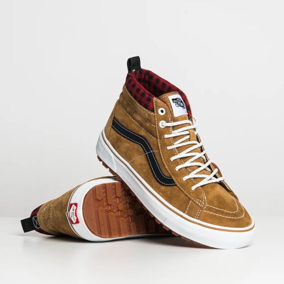 VANS Sk8-Hi MTE-1 Plaid Brown SNEAKER BOOT SHOES SKATEBOARDING MENS 10 NEW - Picture 11 of 16
